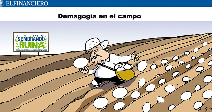 #MonerosFinancieros Demagogia en el campo, por @Garcimonero. elfinanciero.com.mx/cartones/anton…