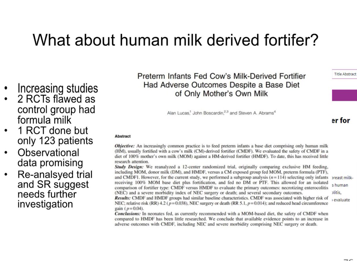 GOLDNeonatal's tweet image. We need more RCT&apos;s to understand the effect of human milk derived fortier. M.Johnson #GOLDNeonatal2023 #GOLDLearning #IAMGOLD #neonate #neonatal #neonatology #neonatologist #NICU #NICUbaby #NICUmom #NICUnurse #preterm #preemie #prematurity #PretermInfant #MicroPreemie #SkinToSkin…