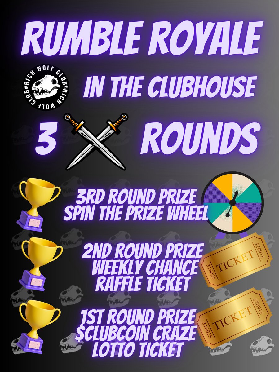 We loaded up the Prize Wheel with loads of PRIZES!!!! 
✊⚔️Join the battle in The Clubhouse!
discord.gg/jxe34wdABE
Battle starts on Friday 6PM CST ⚔️🔥
#RWC #TheClubhouse #Prizes