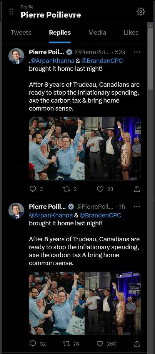 @PierrePoilievre @ArpanKhanna @BrandenCPC Why did you delete the original tweet?

#cdnpoli #onpoli #cdnmedia  #ableg