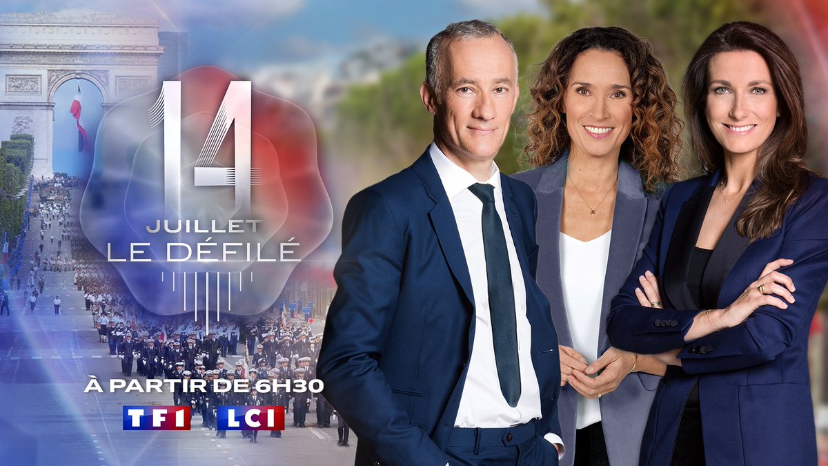 📌 𝐄́𝐕𝐄́𝐍𝐄𝐌𝐄𝐍𝐓📌

🎖️ Suivez notre émission spéciale '14 Juillet - Le défilé' 

🔴 Vivez les coulisses et les préparatifs de cette cérémonie hors norme avec nos envoyés spéciaux partout en France pour vivre la fête nationale 

🗓️ Dès 6H30 en #DIRECT sur #TF1 et #LCI