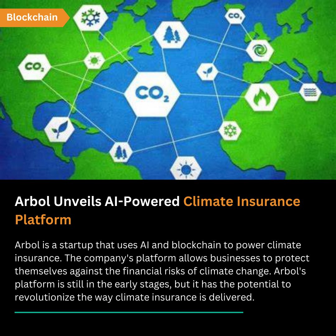 Arbol Unveils AI-Powered Climate Insurance Platform

Arbol's climate insurance platform uses AI and blockchain to revolutionize risk assessment and insurance coverage.

#ClimateInsurance #AIandBlockchain