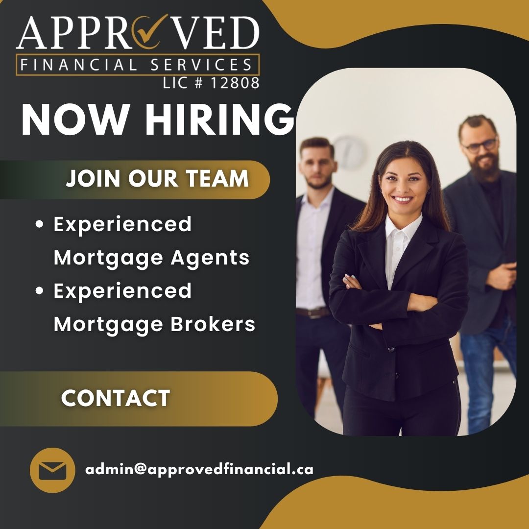 SadiqBoodoo's tweet photo. We're hiring mortgage agents with 1-4 years experience.
Please contact admin@approvedfinancial.ca to apply.
#mortgagebroker #mortgageagent #hiring https://t.co/f954wsIkAy
