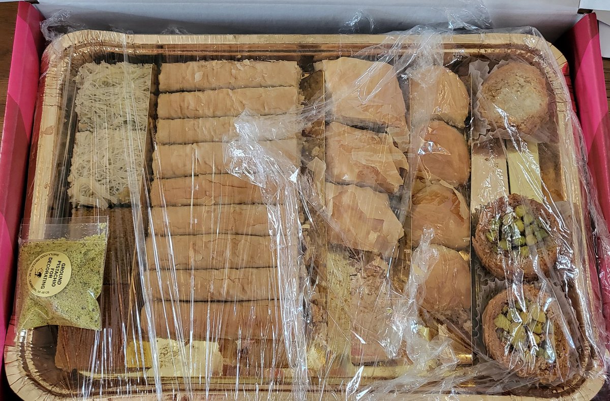 KAVandercoy's tweet photo. Well vacation is over...but at least I have all this baklava to remember the experience 😋 https://t.co/e1GPR6PMSZ