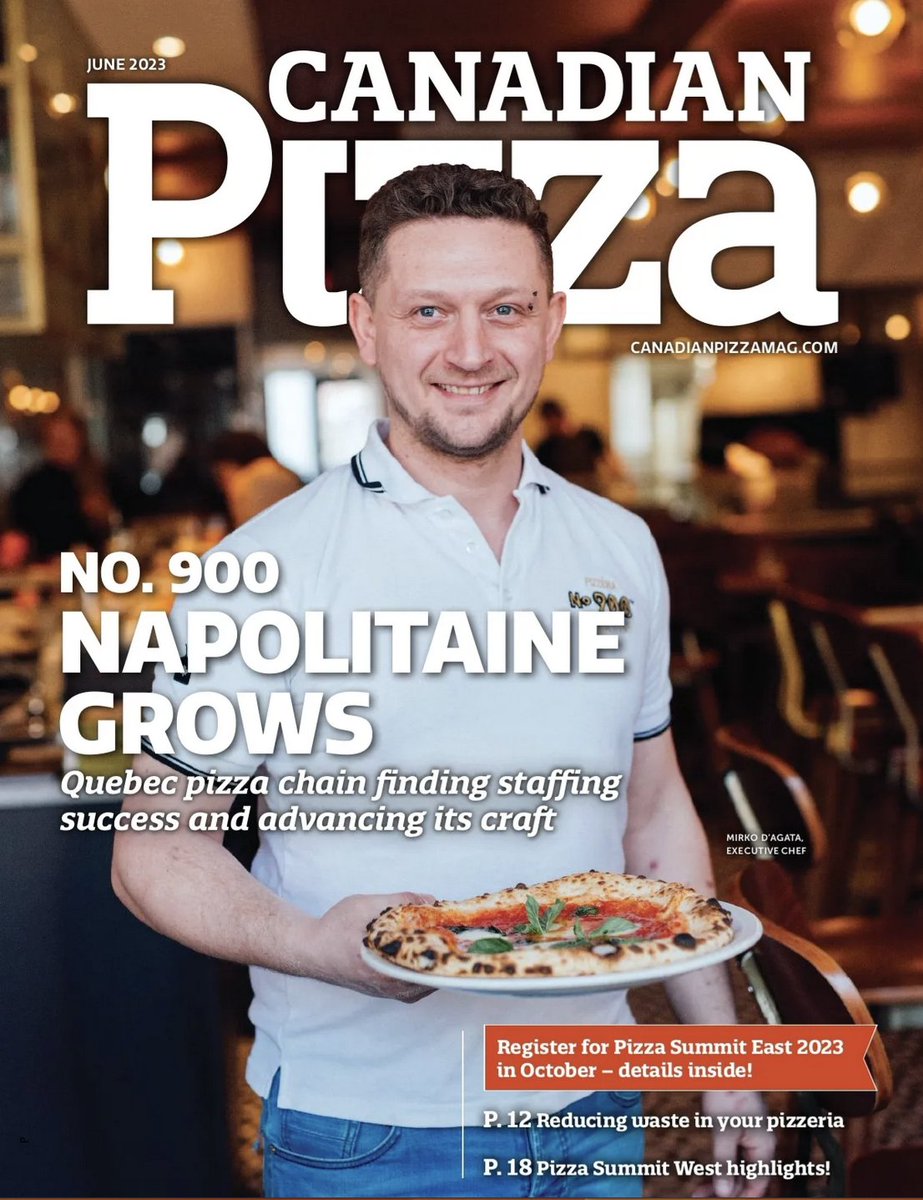 In our latest edition, we talk AVPN certification, motivating staff and training with No. 900 Pizzeria Napolitaine's award-winning executive chef Mirko D'Agata.🍕A must-read for pizzerias looking to grow! canadianpizzamag.com/no-900-pizzeri… #No900PizzeriaNapolitaine #MirkoDAgata