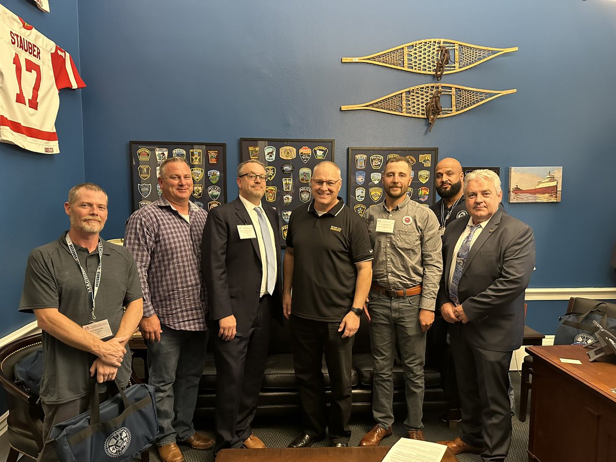 TCUnionHQ's tweet photo. TCU/IAM Delegates meet with @RepPeteStauber to discuss how essential it is to put safety first. Great discussion including Rail Safety, Two Person Crews and the Railroad Unemployment Insurance Program. #IAM2023 https://t.co/XEsQB5HrRp