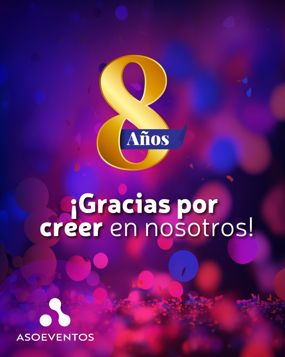 ASOEVENTOS's tweet image. El pasado 18 de junio celebramos un año más, gracias a nuestros afiliados, aliados y proveedores por la confianza que han depositado en nosotros por estos años, esperamos continuar fortaleciendo el sector eventos con acciones que garanticen nuestro crecimiento.
#UnidosCrecemos