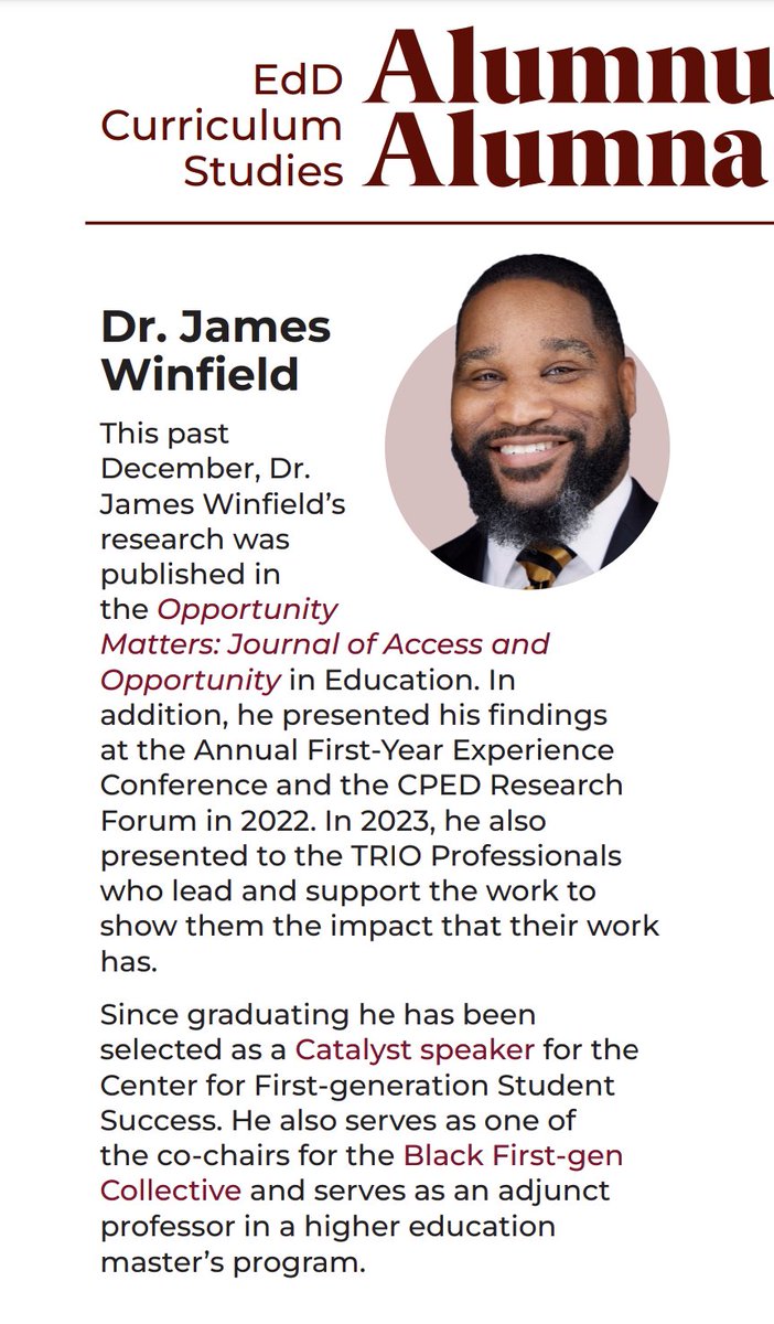 Thanks @UofSCEducation STEM Education and Curriculum Studies Program for the recent alumni spotlight. I am so grateful for my professors and advisor for their continued support throughout my #research, doctoral journey and professional career. #Forevertothee 🐓