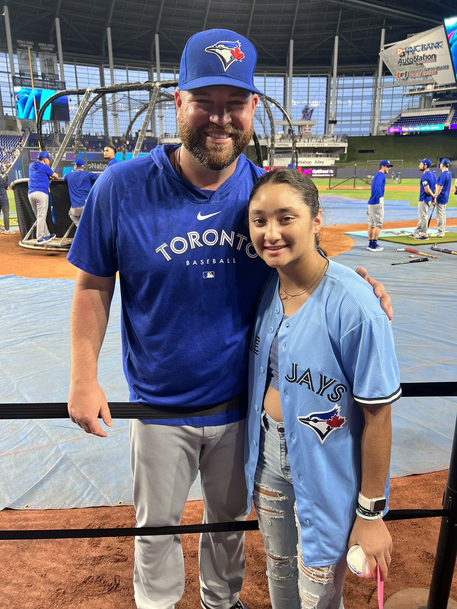 Spending some time with my Uncle John Schneider last night at the Blue Jays vs Marlins game. Came to support him and the Blue Jays!  Thank you Johnny for showing me and our family the love!!!! #gojays