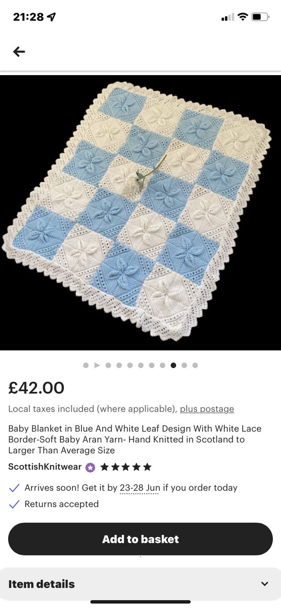 etsy.com/uk/listing/795…
Hand Knitted baby blanket/wrap/shawl worked in soft baby Aran yarn
#MHHSBD #firsttmaster #CraftBizParty