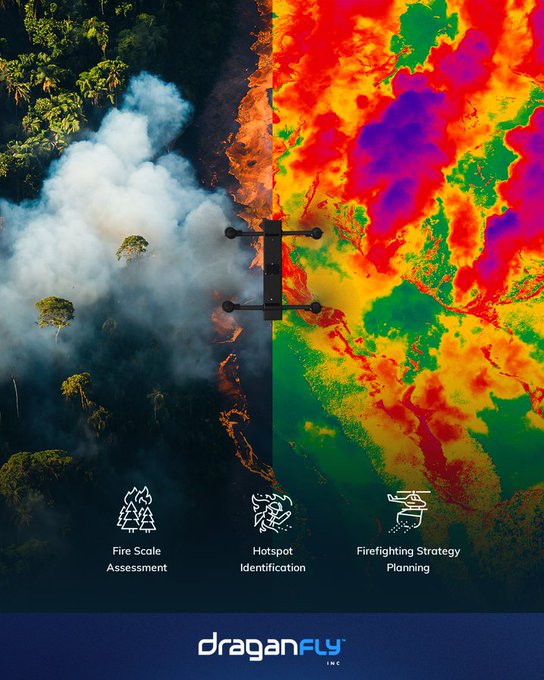 The impact of #Canadian wildfires on air quality cannot be ignored. Authorities issue warnings to stay indoors. It's time to explore innovative tools like #Draganfly #drones to tackle wildfires more effectively and safeguard air quality. #RCMP $DPRO