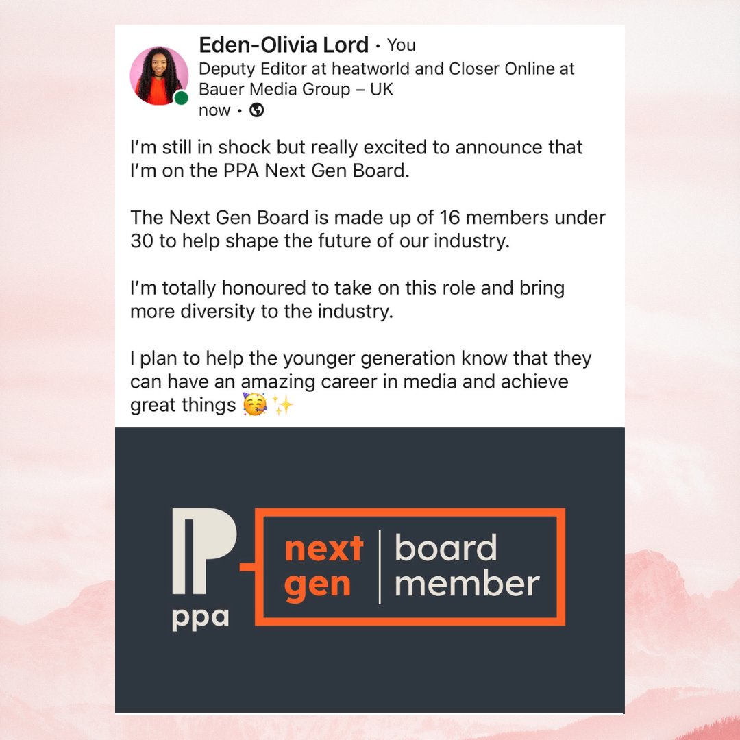 Eden_Liv_Lord's tweet image. Buzzing to announcing that I’m on the new PPA Next Gen Board 🥳✨ #WorkUpdate #NewRole #PraiseGod
