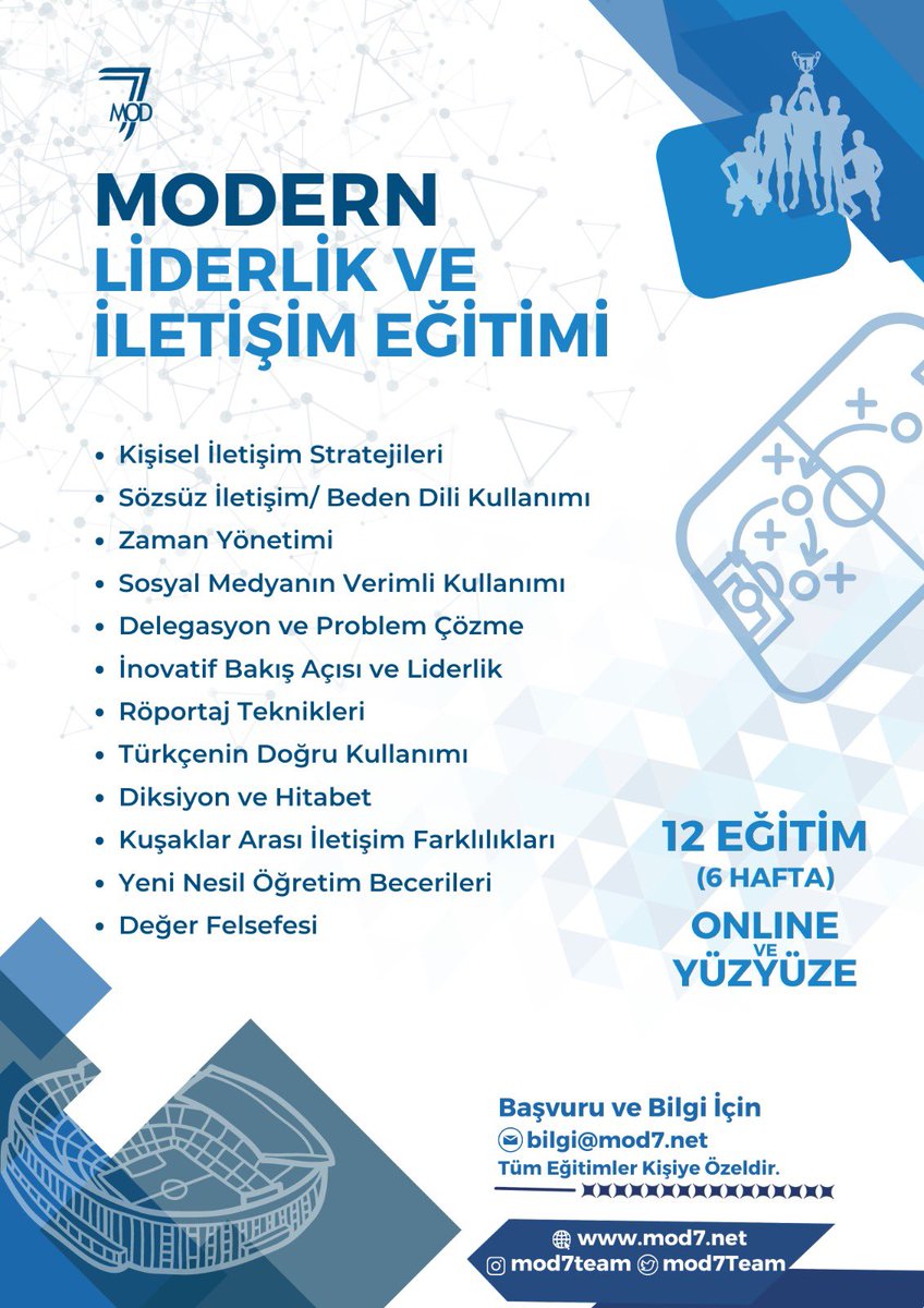 ucarburak1's tweet photo. Çok soru geliyordu. Gelişimi önemseyen antrenör ve spor profesyonelleri için değerli bir eğitim fırsatı. Detaylar için bana ya da bilgi@mod7.net ‘e yazabilirsiniz. #Spor #Liderlik #Gelişim #İletişim #Eğitim #Mod7 #Futbol @Mod7Team https://t.co/XzyP5v7MfK