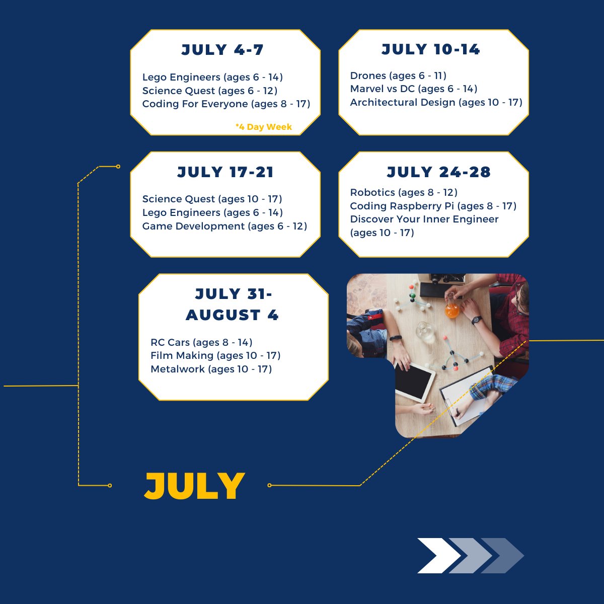 Roots2STEM's tweet photo. Looking for an exciting and educational adventure this summer?🚀
Summer Camps are here to inspire and engage young minds in the fascinating world of Science, Technology, Engineering, and Mathematics (STEM).
Swipe to learn more about camps.
Ignite your potential with Roots2STEM! https://t.co/DcDGR5CdIE
