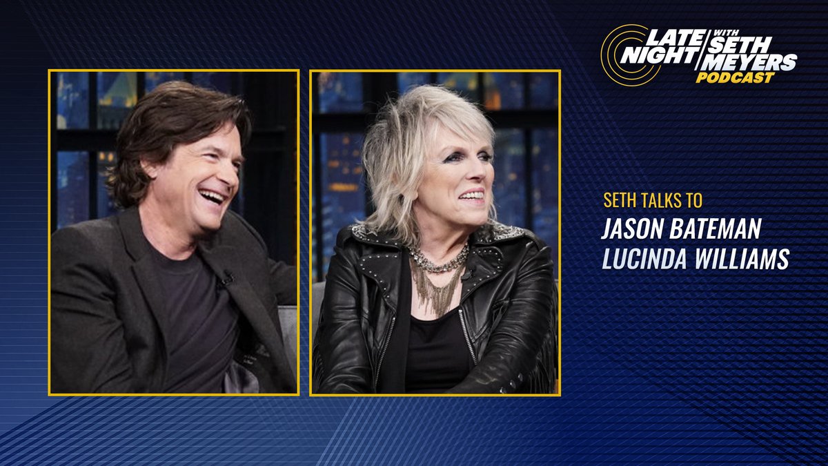 Listen to @SethMeyers’ interviews with @batemanjason and Lucinda Williams on today’s #LNSM Podcast. podcasts.apple.com/us/podcast/jas…