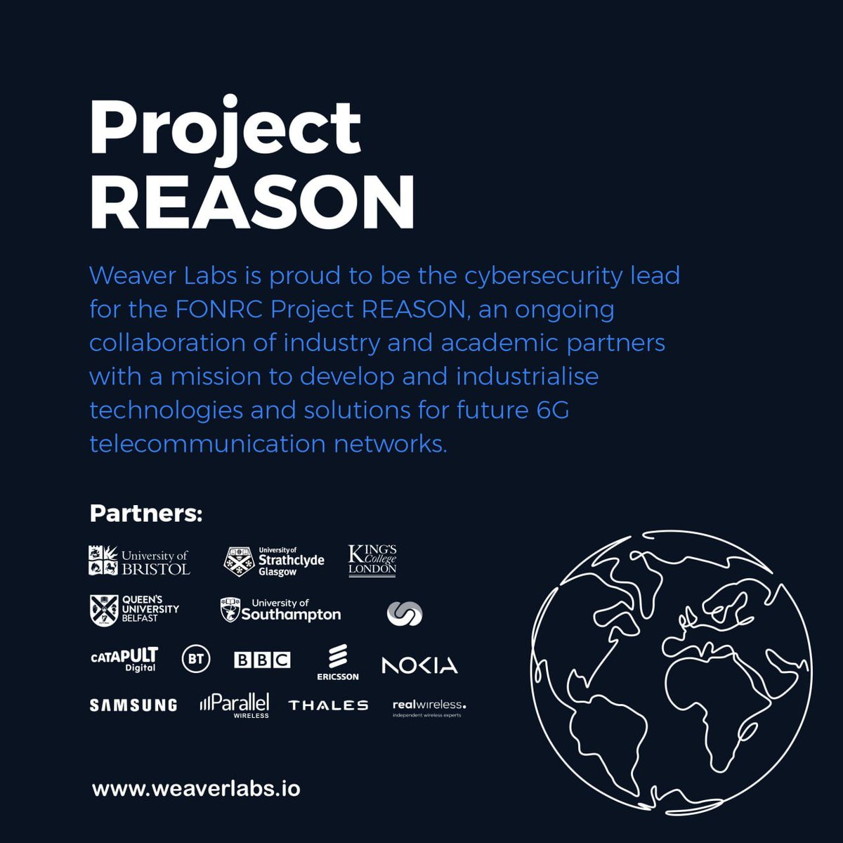 Paving the way for a secure telecoms future!

@Weaver_Labs takes the lead in cybersecurity for FONRC Project REASON, revolutionizing the landscape of future #6G networks.

Get ready for the highly anticipated $ADE token launch.