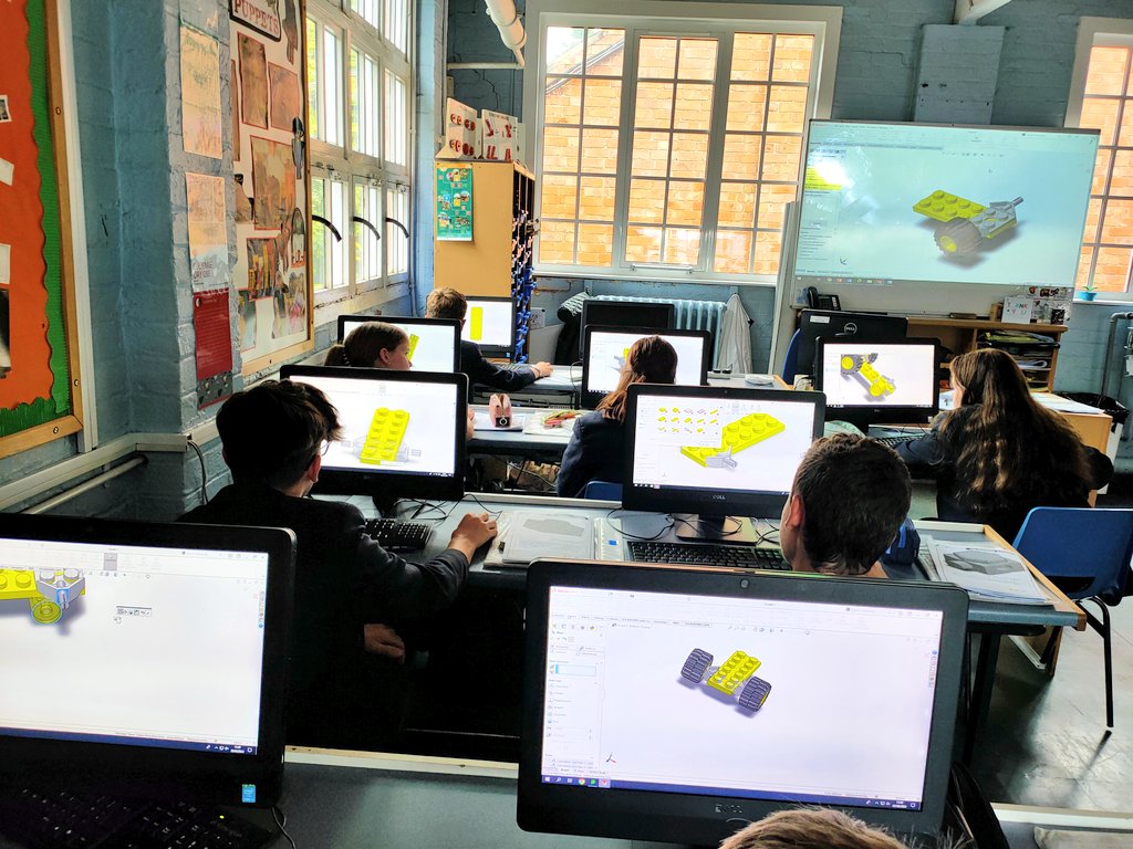 Great @SOLIDWORKS models from #Year9 and this is only their second lesson! #dt #dtchat #design #technology
