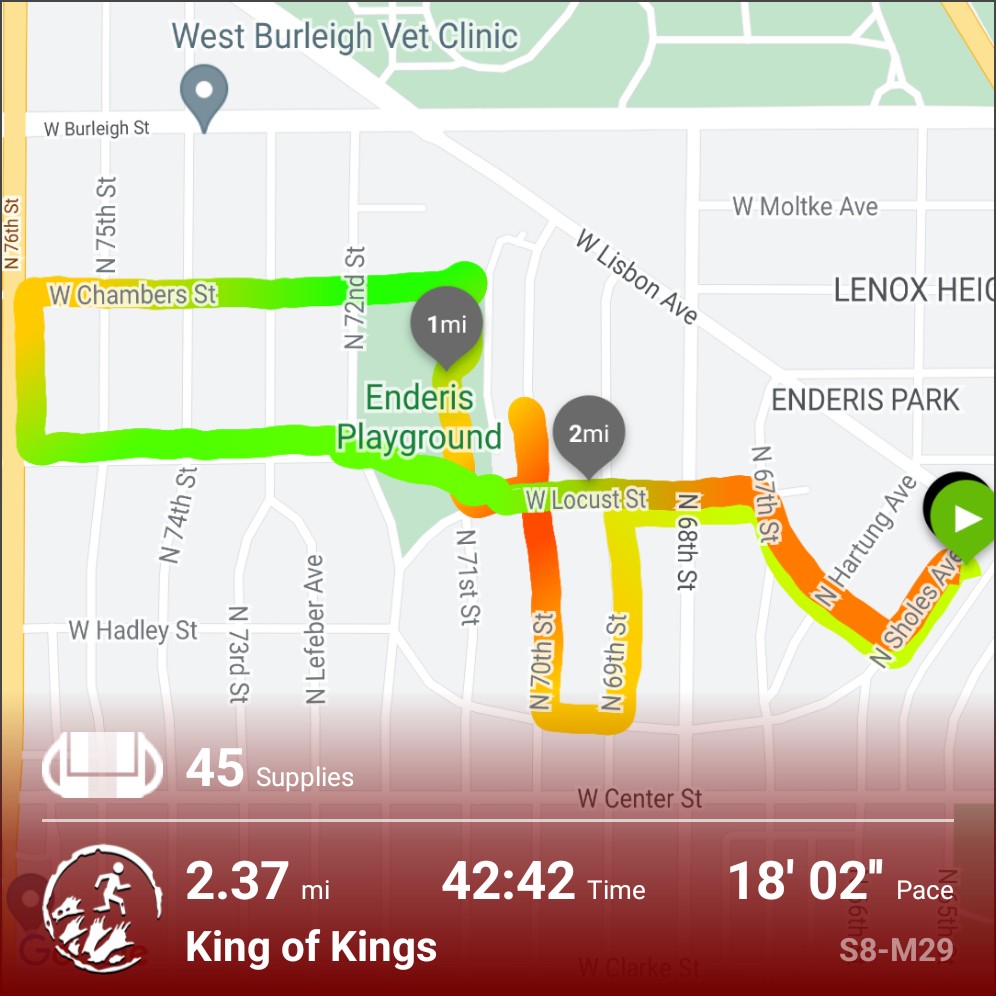 eweberg's tweet photo. Followed the ritual but the Red God is rising! #zombiesrun https://t.co/dGHf8BCgNH