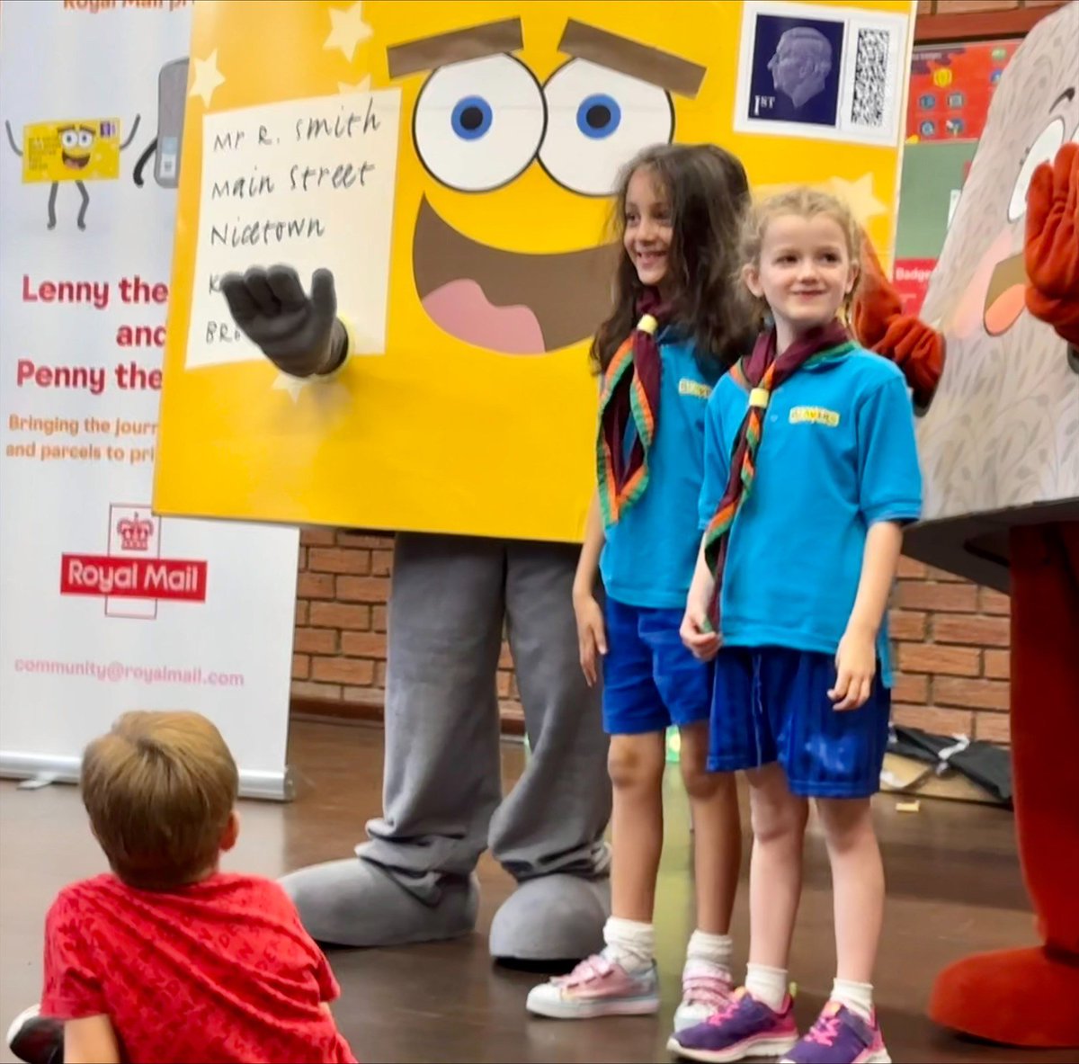 Beavers enjoyed learning about the post with Lenny the letter and Penny the parcel this evening. Many thanks to @royalmail