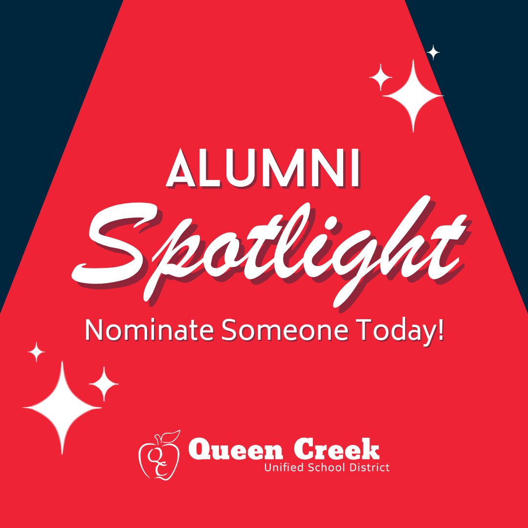 🌟🌟Do you know an outstanding individual who graduated from QCUSD? Nominate them for an Alumni Spotlight Award today! #qcleads

Link: qcusd.org/news?entityid=…