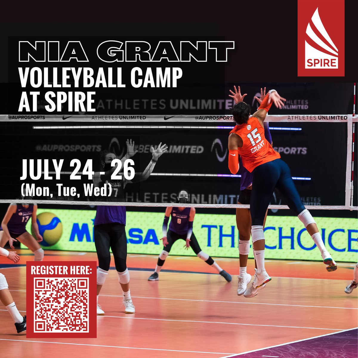 SPIREACAD's tweet photo. Nia Grant is coming to SPIRE! 🏐

Sign up for the Nia Grant Volleyball Camp next month!

@NiaIsAmazing
@OVRegion

Registration link here⬇️
https://t.co/TSLs8RkP7B

#vb #vbcamp https://t.co/3xlcikYKXk