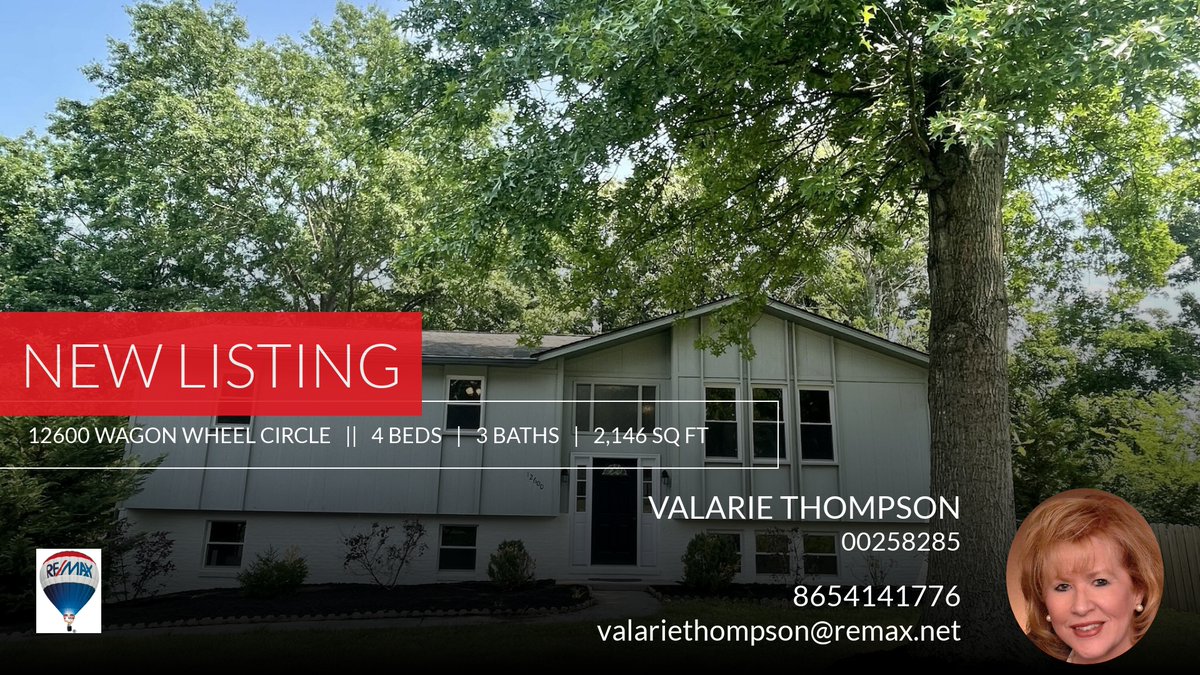 ValThompson's tweet photo. 📍 New Listing 📍 Take a look at this fantastic new property that just hit the market located at 12600 Wagon Wheel Circle in Knoxville. Reach out here or at 8654141776 for more information

Valarie Thompson, MBA, REALTOR
ReMax Pref... https://t.co/6O3F6I0Mii https://t.co/SN2QbYGGRo
