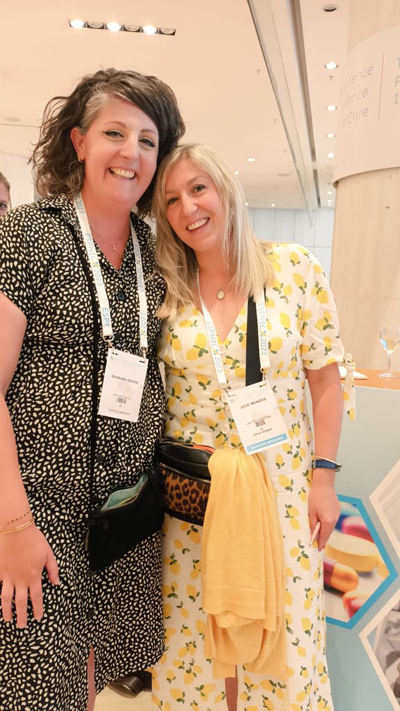 Great to catch up with my former colleague & friend from @ESPNIC_Society @EspnicNursing  @BarbaraGeven
#ESPNIC2023 
Such an important part of conferences is the networking & building of a community of research active health care professionals #nurseresearcher #clinicalacademic
