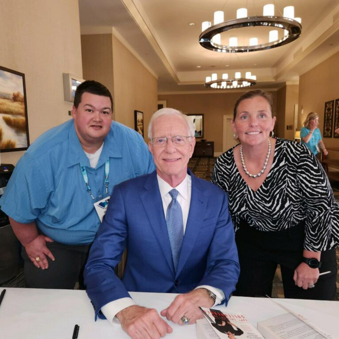 Deputy Superintendent of Accountability, Ms. Christy Junkins, and Executive Director of PowerSchool and IT, Mr. Jason Jones, are enjoying the @SCASAnews i3 Conference this week! They had the honor of meeting Former U.S. Ambassador Mr. Sully Sullenberger. #SCASAi3 #MoveTheNeedle