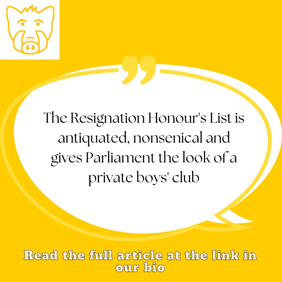 BoarComment's tweet image. Johnson's PM's Resignation Honours circled headlines unlike any other before; Thomas Bartley calls for this to be our wake up call to the archaic and cronyistic nature of this tradition.

Read the full article to see why he thinks we should ban them
theboar.org/2023/06/johnso…