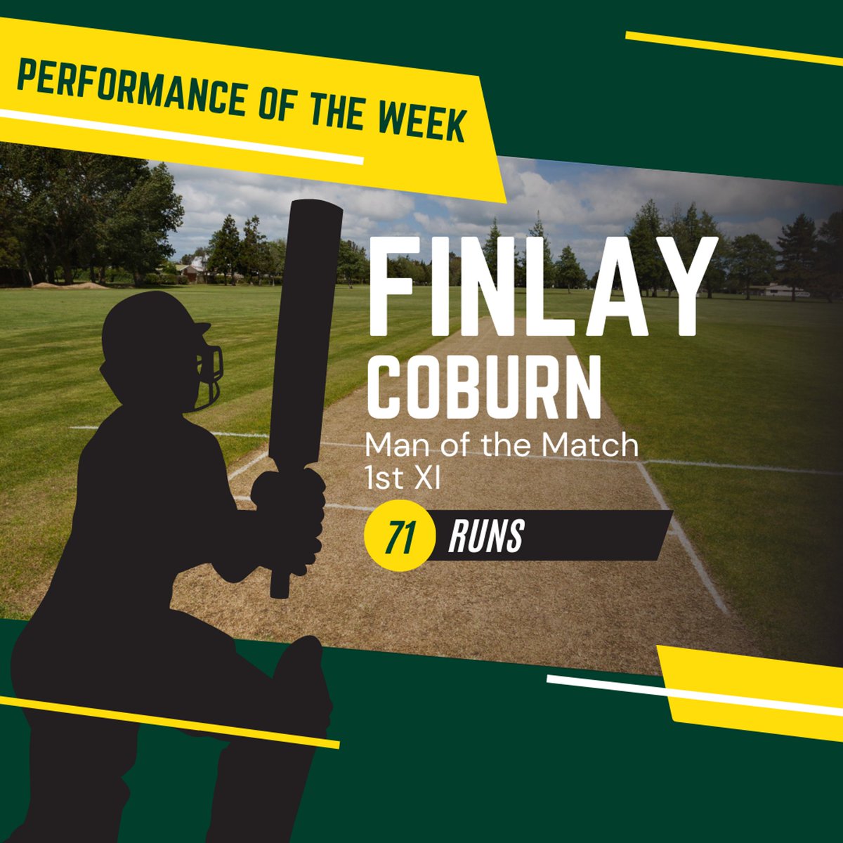 DitchlingCC's tweet image. Performances of the week are out 👀

1st Team
🟡 Finlay Coburn, our man of the match and scoring 71! 👏
🟢 Rob Kemp, pick of the bowlers with 3 wickets for 38 runs off his 8 overs! 👏

Head over to our Facebook or Instagram for the full list!

#ditchlingcc #performanceoftheweek