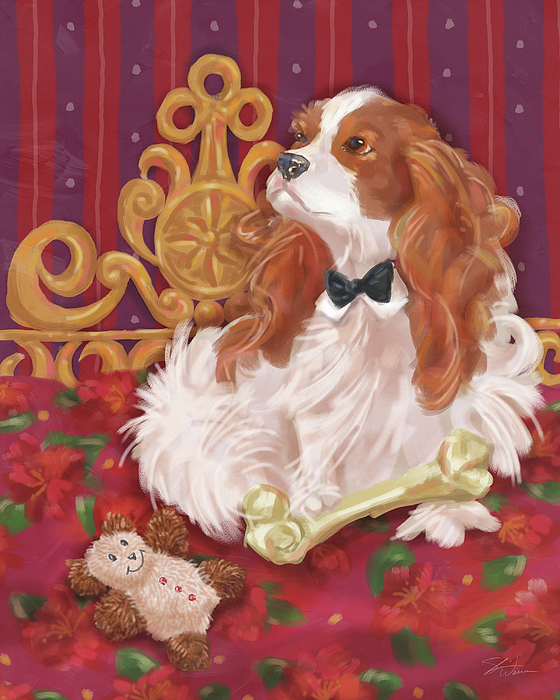 shariart's tweet photo. New artwork for sale! - "Little Dogs - Cavalier King Charles Spaniel" - https://t.co/NmK8d98Vda @fineartamerica https://t.co/Z9ArytfYdO