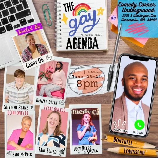 🌈This weekend!!!🌈 Happy Pride!!! Have you ever wondered if lawn mowers are gay? What about sock puppets? Iced coffee? Beer koozies?? Find out the answers to these and many more questions this weekend at THE GAY AGENDA!!! Hosted by @G_isforGabby, get your tickets now! 🥳🎉💅