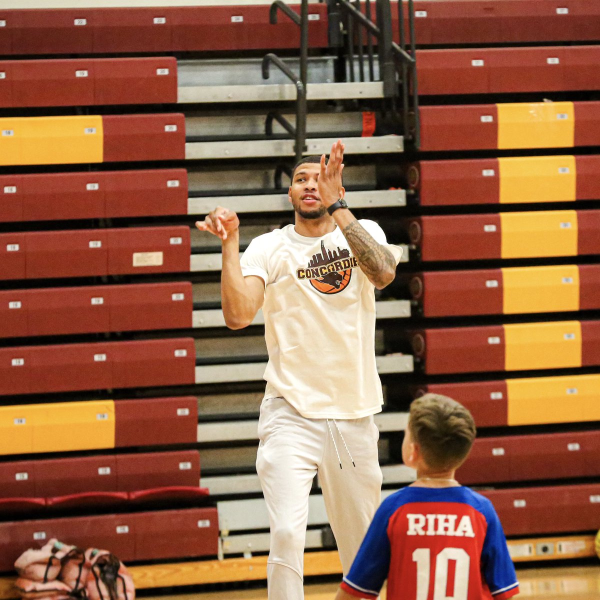 Excited to have some of our guys back on campus for our elementary camp this week 💪