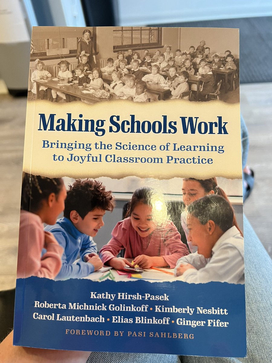 “Most of us agree that it is critical in this moment to reimagine what school could be. This reimagination must be informed by the best available science and built on current educational wisdom found in our schools.” 🔥 by Kathy Hirsh-Pasek the 👑 of play and 🌱🧠s! 📕⬇️