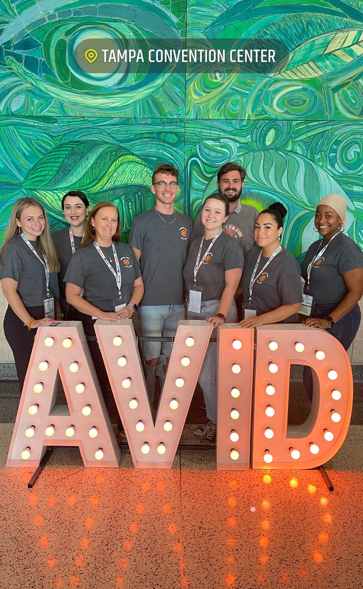 ZHS AVID Site Team learning and having fun at the Tampa AVID 2023 Summer Institute 🧡🐾