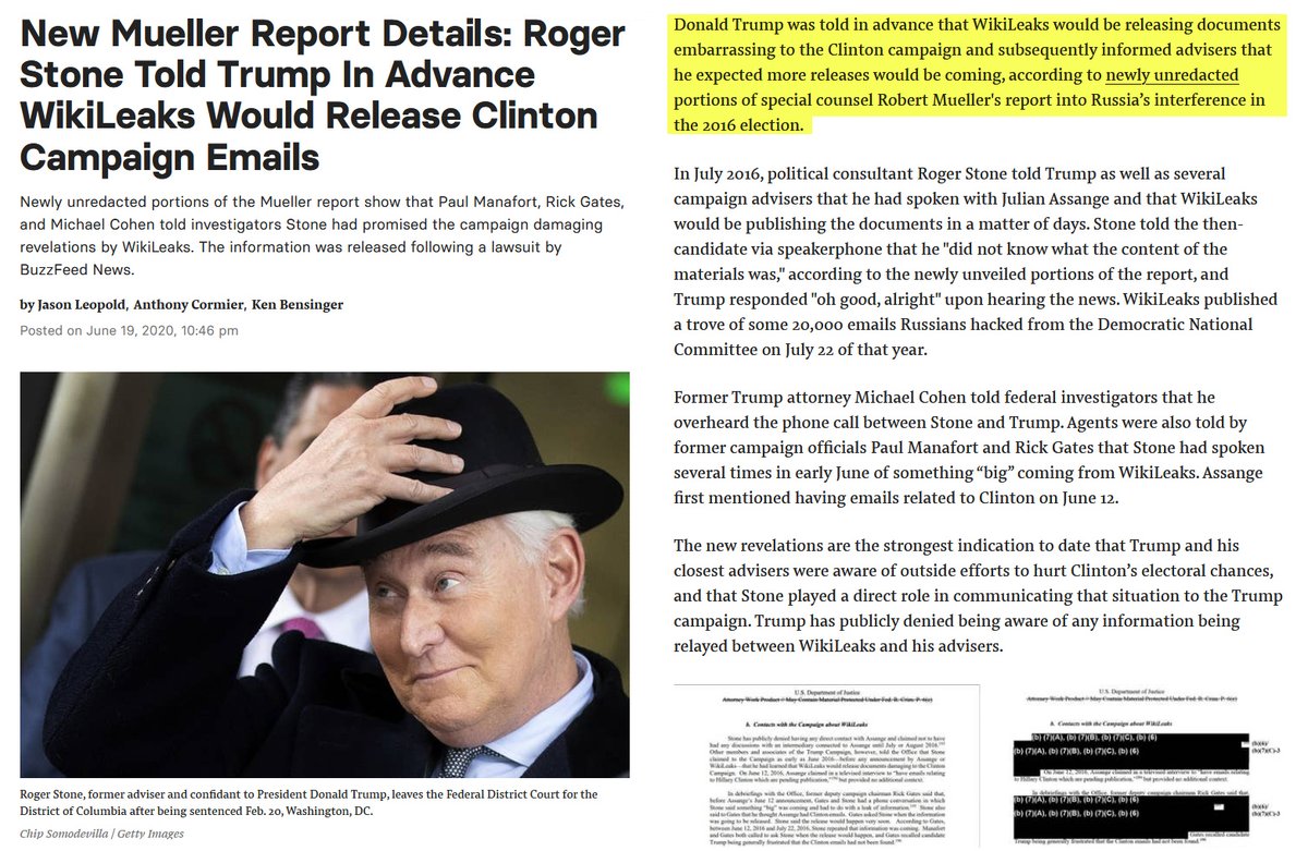 @danielsgoldman @riotwomennn Friendly reminder that 🇷🇺 #TrumpRussia collusion was proven with #RogerStone #Trump & #WikiLeaks Those crimes have never been prosecuted. @FBI @HouseDemocrats