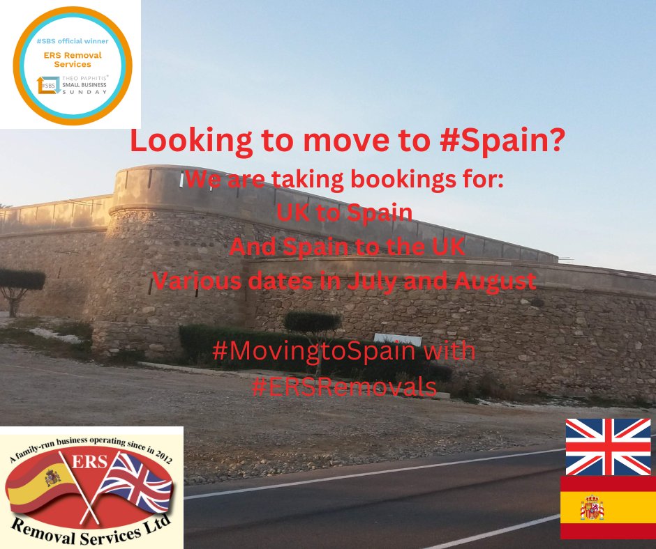 If I have tempted you to move to #Spain #Sbswinnershour 
Well we are taking bookings for July , August etc 
europeanrelocationservices.co.uk