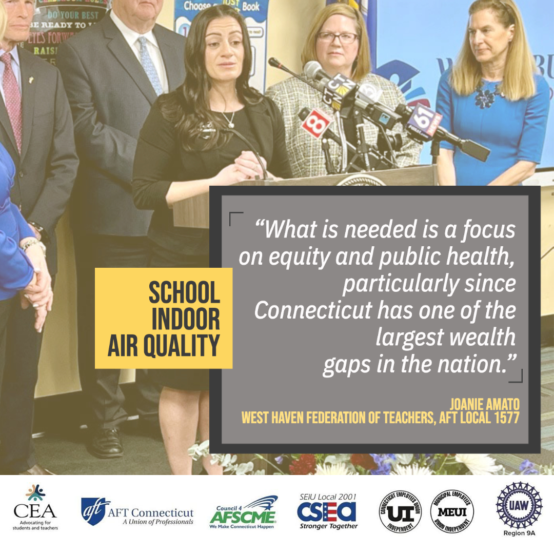 AFTCT's tweet photo. Last week BOE #union coalition responded to unspent #PublicEd HVAC $; protecting students from #SickBuilding syndrome: https://t.co/k1EehGoAne #WhatKidsNeed @AFTUnion @AFTTeach @PSRP_AFT @NEAToday @CEANews @AFSCME @AFSCMECT4 @SEIU @CEUI_SEIU_511 @CSEA_CT @UAW @UAWRegion9A https://t.co/eZ33ZsAzxe