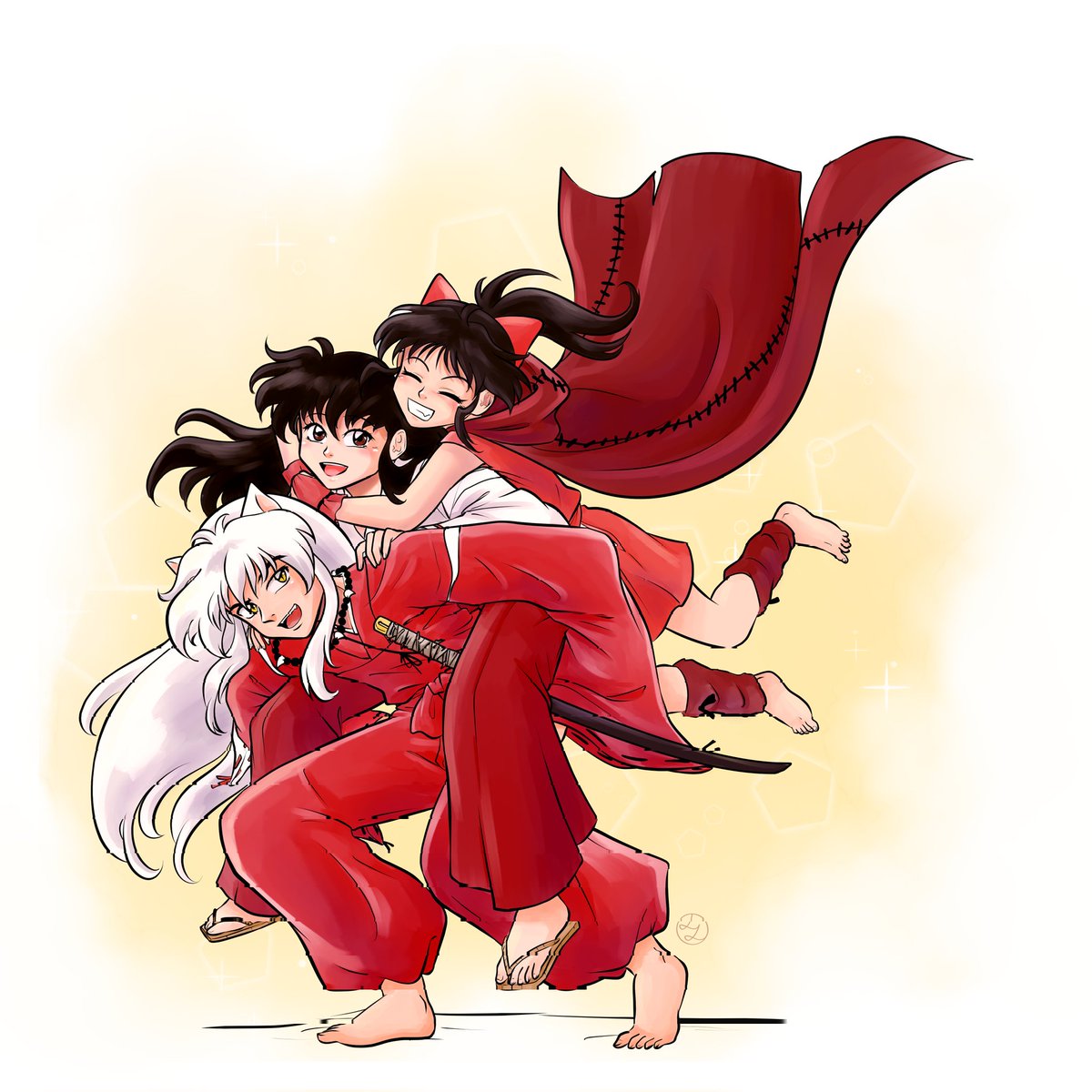 QRT with something red from your art gallery 🩸

#Inukagmoro #Inuyasha #inukag #Moroha #Kagome