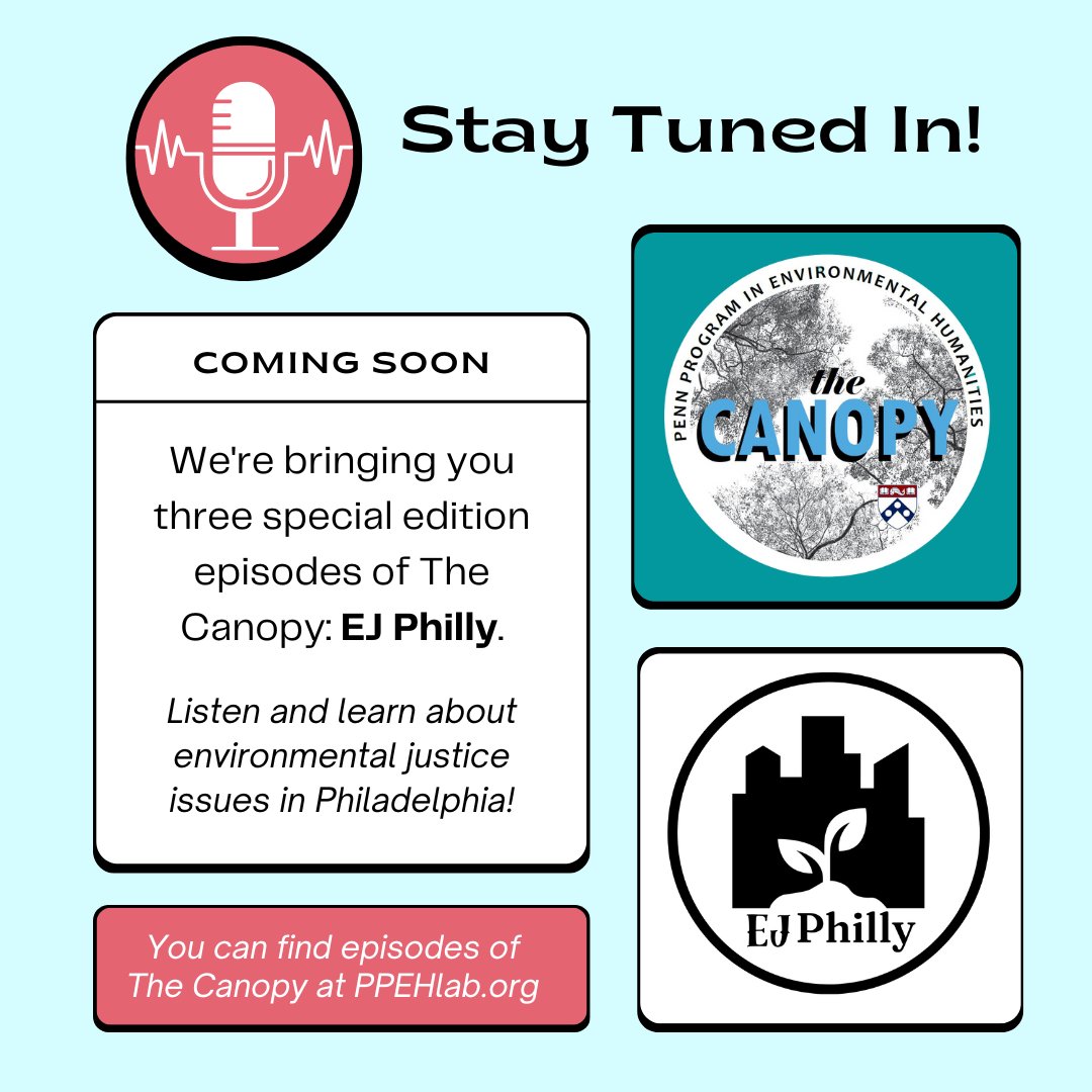 This spring, students in the touchstone course for the Environmental Humanities minor developed an amazing podcast series, EJ Philly. 🌸✨ Students interviewed local residents and activists about environmental (in)justice in Philly. Stay tuned! @KristinaLyons17 @howarthmarilyn
