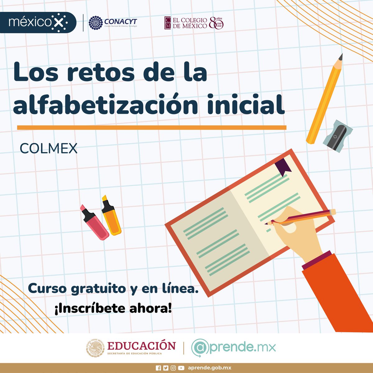 CELL Colmex (@cellcolmex) on Twitter photo El curso abierto, masivo y en línea "Los retos de la alfabetización inicial" te permitirá: profundizar en tu conocimiento sobre la adquisición y el desarrollo de la lengua oral y escrita.
💻 ¡Inscríbete hoy en @MexicoX_gob!
🔗mexicox.gob.mx/courses/course…
<a href="/CELLColmex/">CELL Colmex</a> <a href="/FundacionRojo/">Fundación Zorro Rojo</a> El curso abierto, masivo y en línea "Los retos de la alfabetización inicial" te permitirá: profundizar en tu conocimiento sobre la adquisición y el desarrollo de la lengua oral y escrita.
💻 ¡Inscríbete hoy en @MexicoX_gob!
🔗mexicox.gob.mx/courses/course…
<a href="/CELLColmex/">CELL Colmex</a> <a href="/FundacionRojo/">Fundación Zorro Rojo</a>