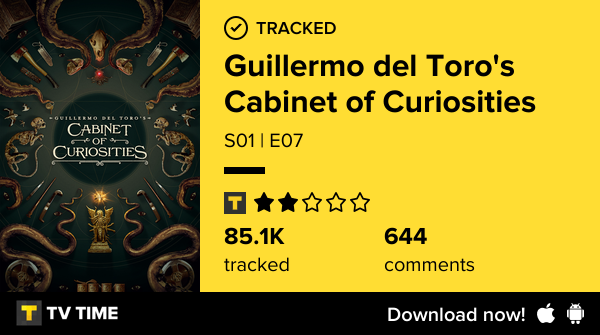 I've just watched episode S01 | E07 of Guillermo del Toro's Cabinet of Curiosities! #cabinetofcuriosities  tvtime.com/r/2Rpfy #tvtime