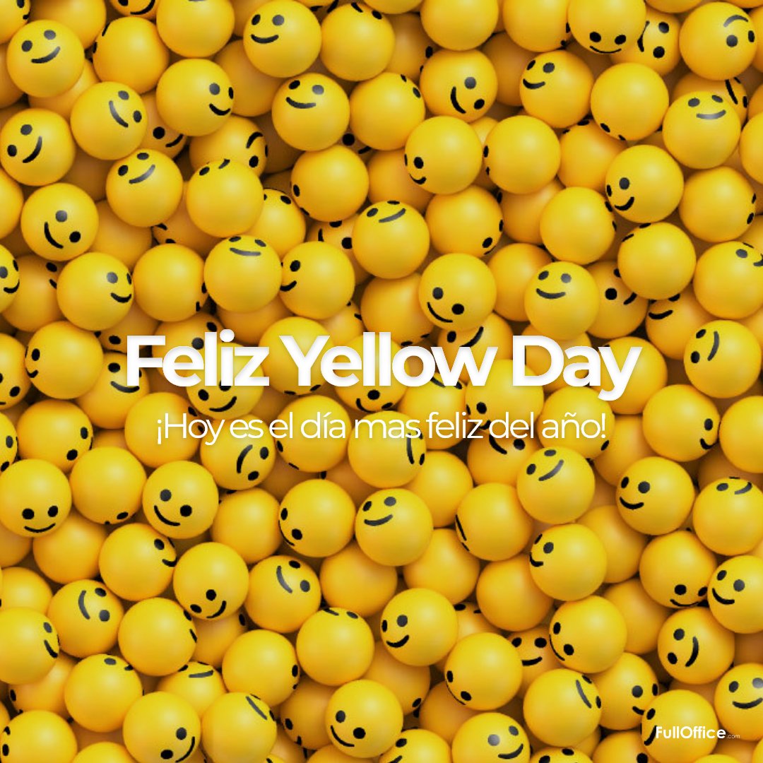FULLOFFICEMEX's tweet photo. ¡Hoy es día más feliz del año! 💛 ¡Celebremos juntos este increíble día y contagiemos todas las buenas vibras! ✨
#yellowday #diafeliz #FullOffice https://t.co/TYWMvr7u8K