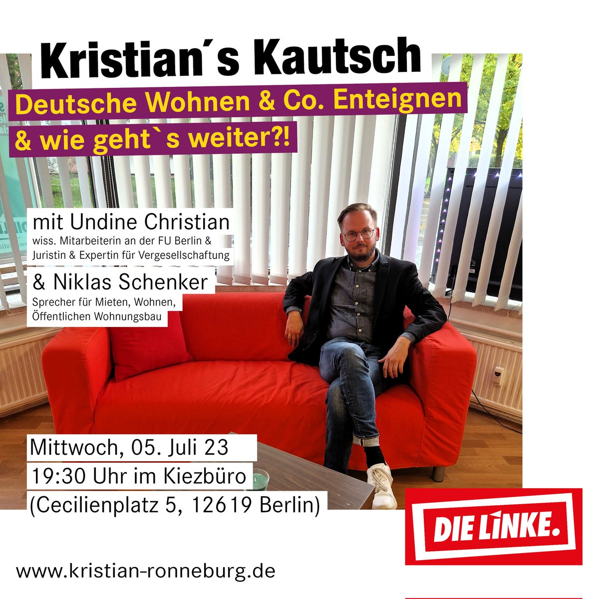 k_ronneburg's tweet photo. Freue mich auf eine spannende Veranstaltung mit @NiklasSchenker und Undine Christian über die Ergebnisse der Expert*innen-Kommission zur Umsetzung des Volksentscheids @dwenteignen. Am 5.7. ab 19.30 Uhr auf Kristian's Kautsch. #MaHe #Hellersdorf #Kaulsdorf https://t.co/kN7ux0HIFz