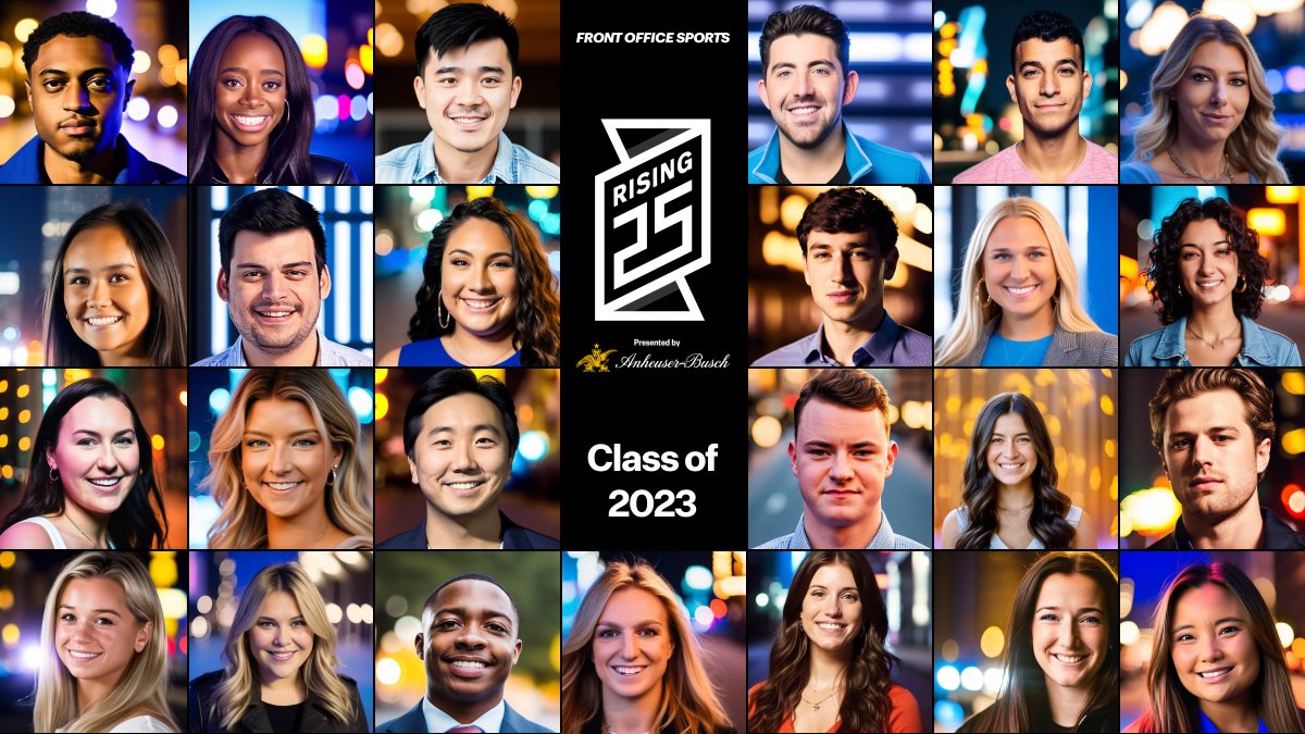 Front Office Sports (@fos) on Twitter photo Hundreds of nominations.
7 years of honoring young professionals.
One of the most prestigious awards in the business of sports.
The Rising 25 Class of 2023 is HERE 🏆
Meet our winners » gofos.co/3pbdPRX
(🍻: <a href="/AnheuserBusch/">Anheuser-Busch</a>) Hundreds of nominations.
7 years of honoring young professionals.
One of the most prestigious awards in the business of sports.
The Rising 25 Class of 2023 is HERE 🏆
Meet our winners » gofos.co/3pbdPRX
(🍻: <a href="/AnheuserBusch/">Anheuser-Busch</a>)