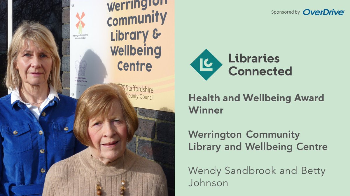 Congratulations to Wendy Sandbrook and Betty Johnson from Werrington Community Library, winners of our Health and Wellbeing Award for 2023!