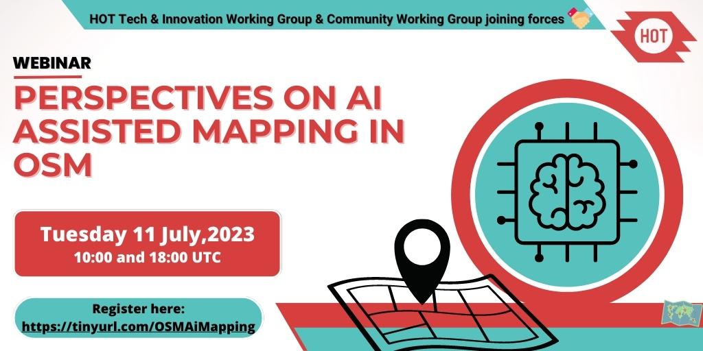 Exciting news! Join us for a groundbreaking webinar on the Perspectives of AI and OpenStreetMap (OSM). Register here : tinyurl.com/OSMAiMapping