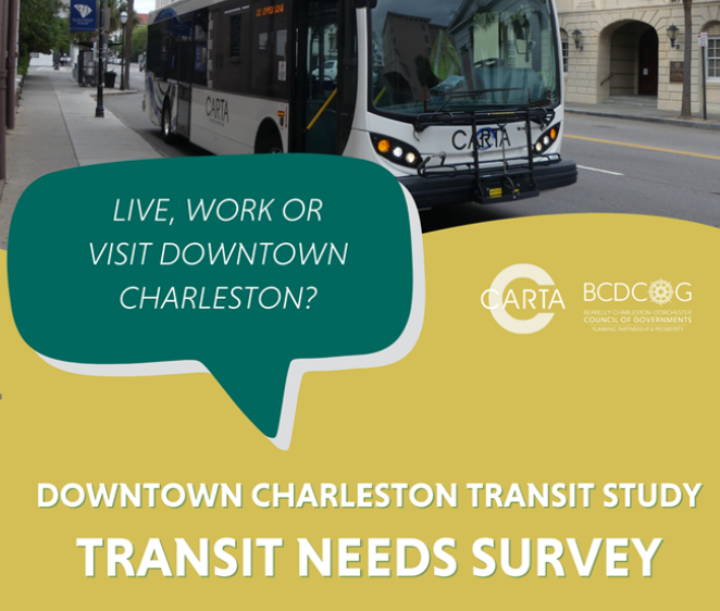 CharlestonMoves's tweet photo. 🚌 Take the Transit Survey 🚌
The @BCDCoG wants your input on transit operations downtown in an effort to improve service. Learn more + take their short survey BY JUNE 30: https://t.co/AkkVYpLc1X
#peoplepoweredprogress #transit #lowcountryrapidtransit #carta #publictransportation https://t.co/0HgXOR9XHb