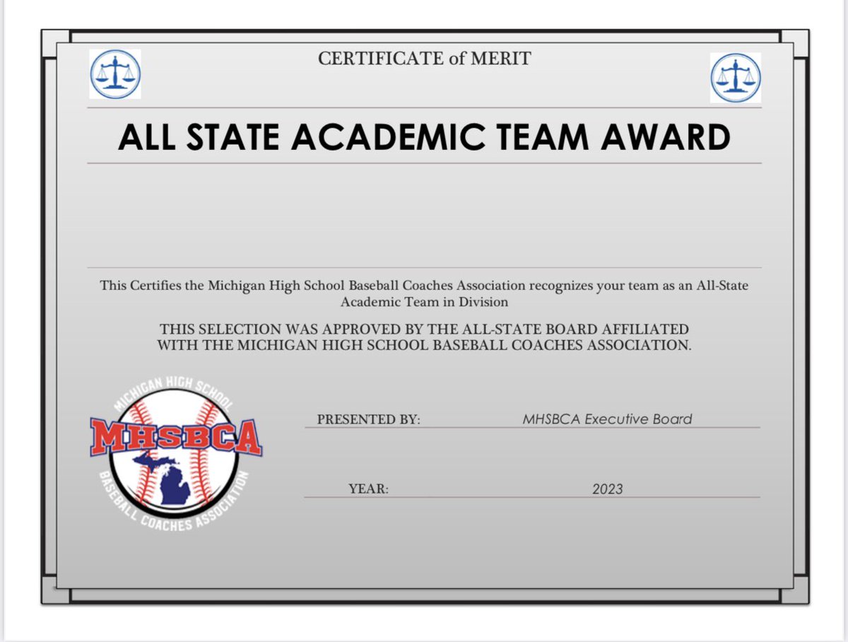 All-State Academic Team Award. 📚⚾️

We’re Student-Athletes over here‼️
#GoKnights #Scholarship #EverythingCounts