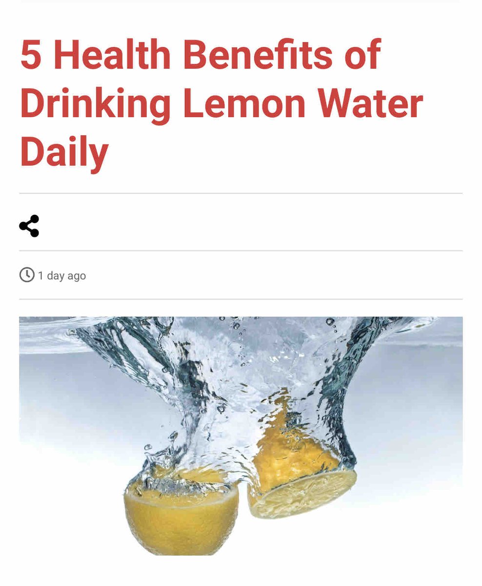 RDiMaggio69's tweet image. 5 Health Benefits of Drinking Lemon Water Daily

👉 Read more here👇
👉 ironmagazine.com/2023/5-health-…

#lemonwater #lemon #benefitsoflemon #boostmetabolism #weightloss #digestion #kidneystones #healthyskin #ironmagazine